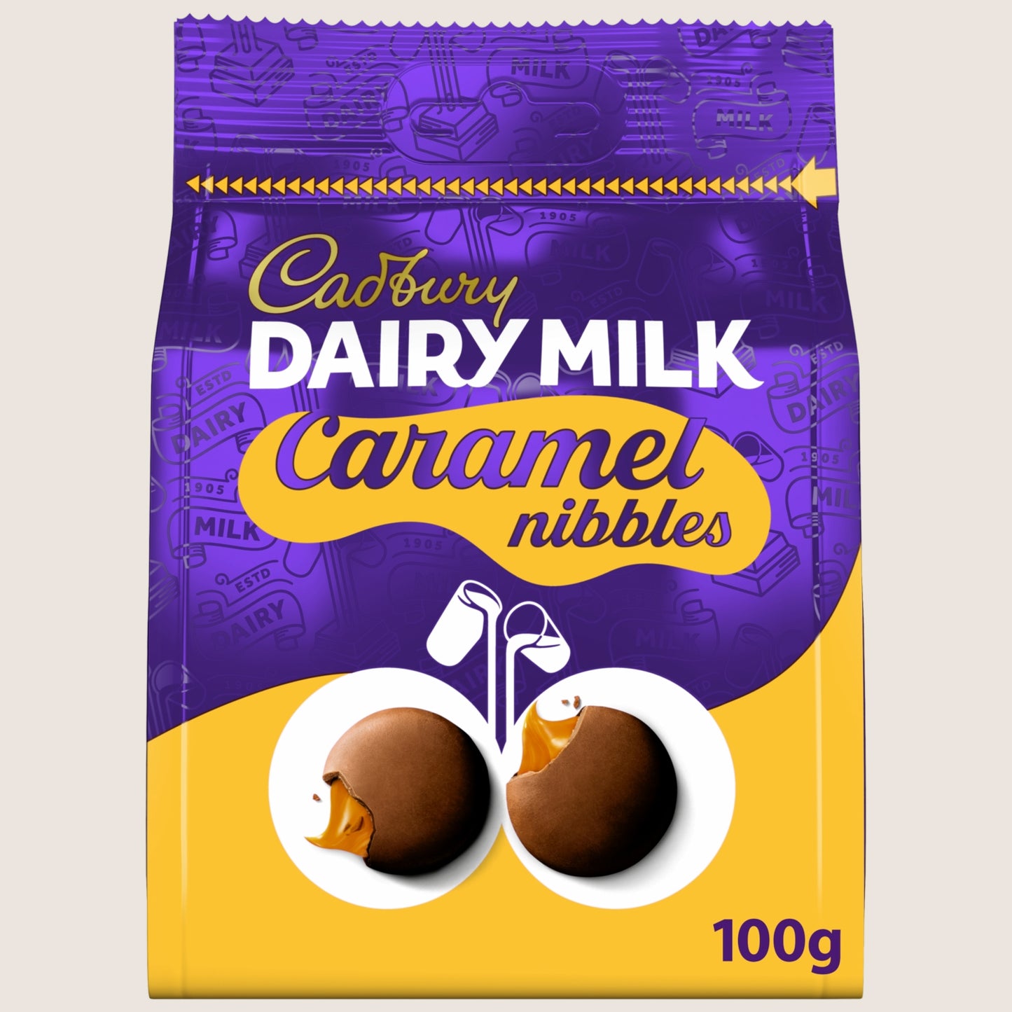 Cadbury Dairy Milk Chocolate Caramel Nibbles Bag 100g