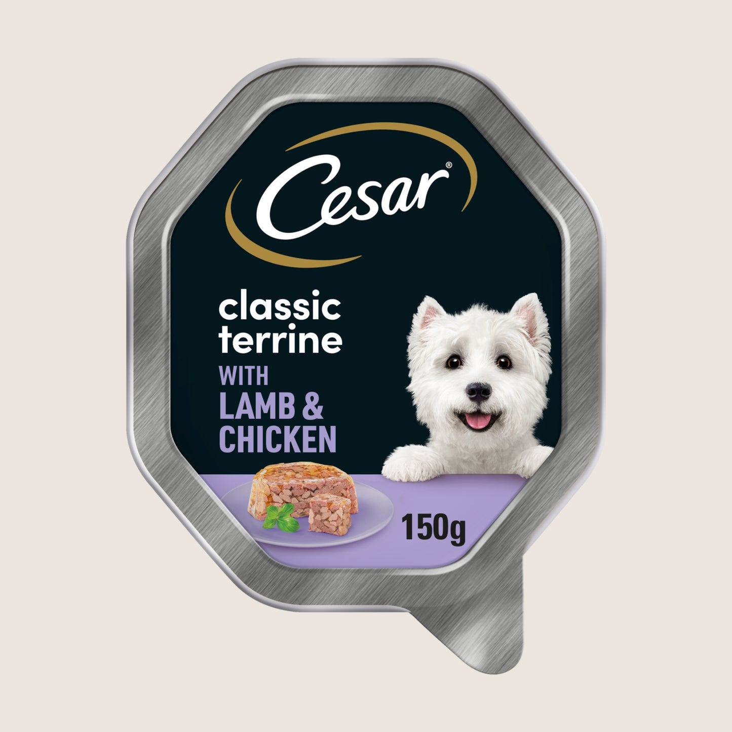 Cesar Classics Terrine Wet Dog Food Tray Lamb & Chicken in Jelly Complete Nutrition 150g