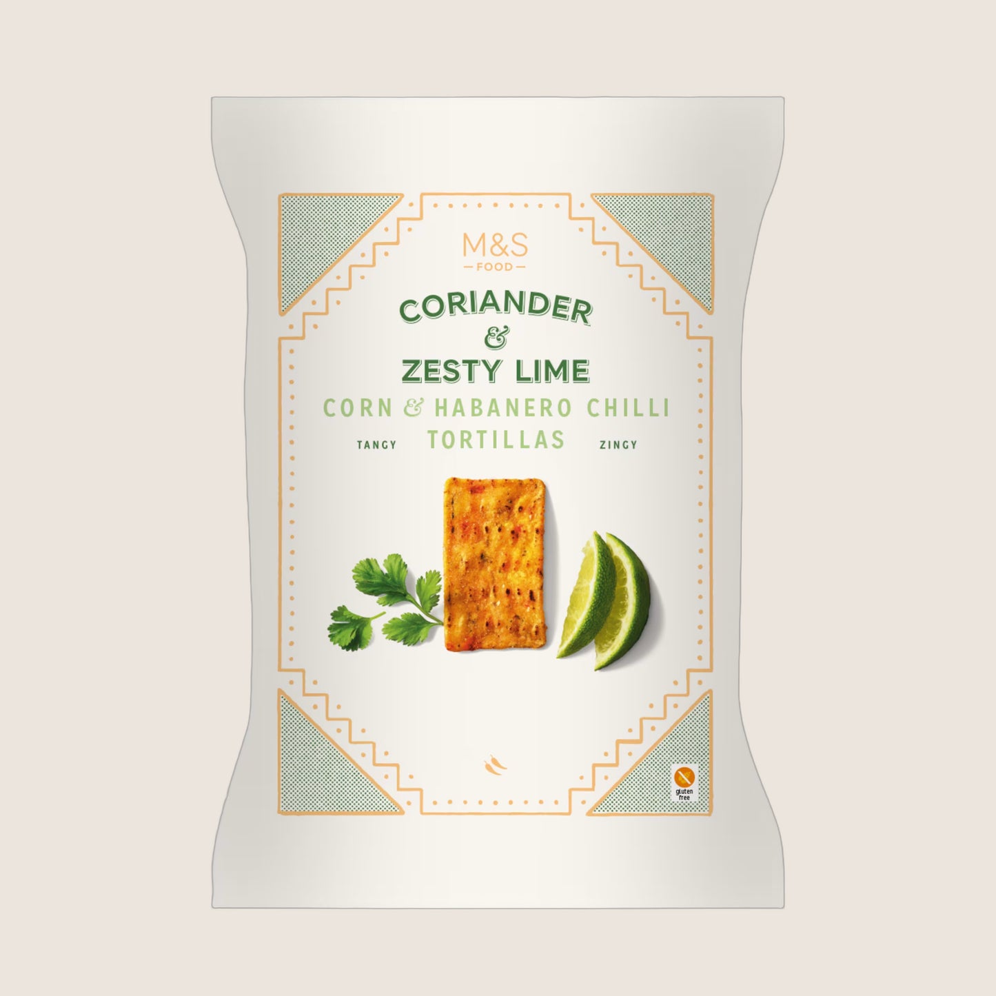 M&S Coriander & Zesty Lime Corn And Habanero Chilli Tortillas 150 g