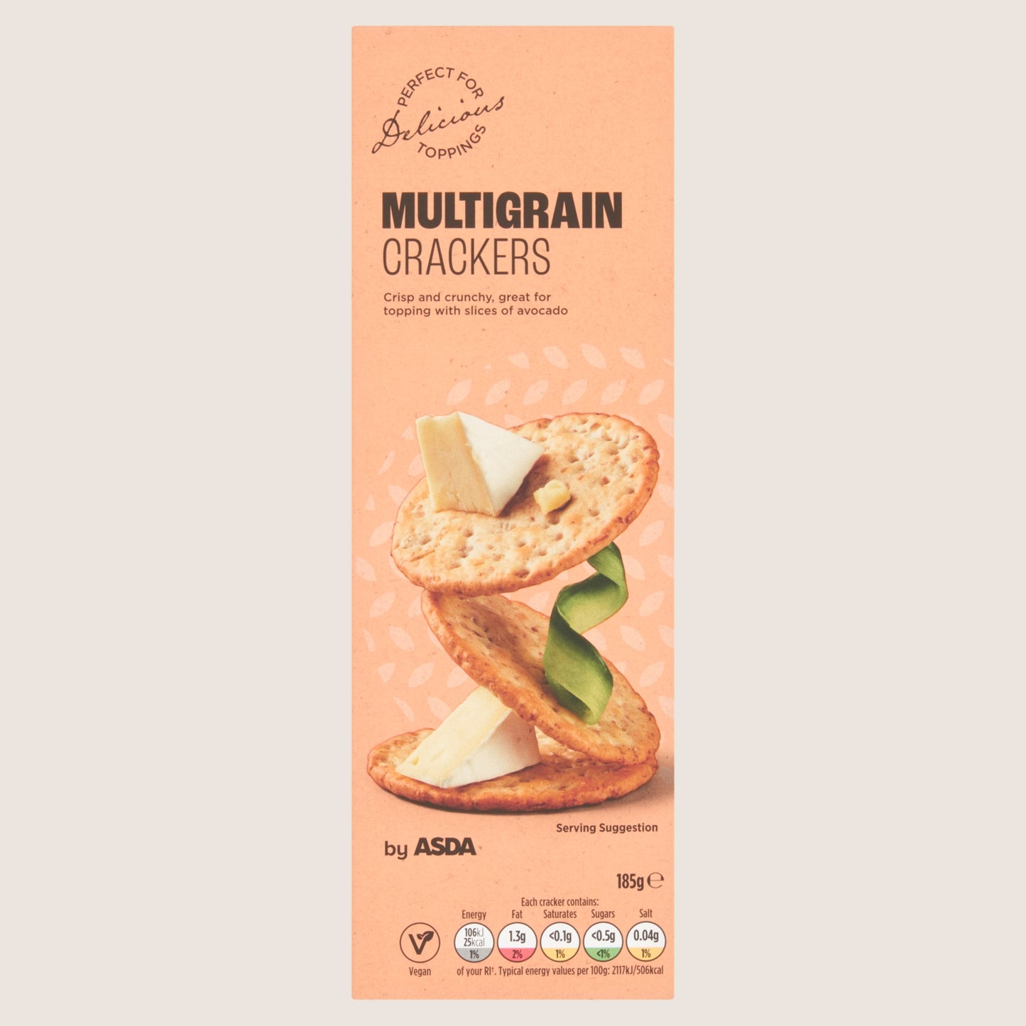 ASDA Multigrain Crackers Free From Artificial Additives 185g
