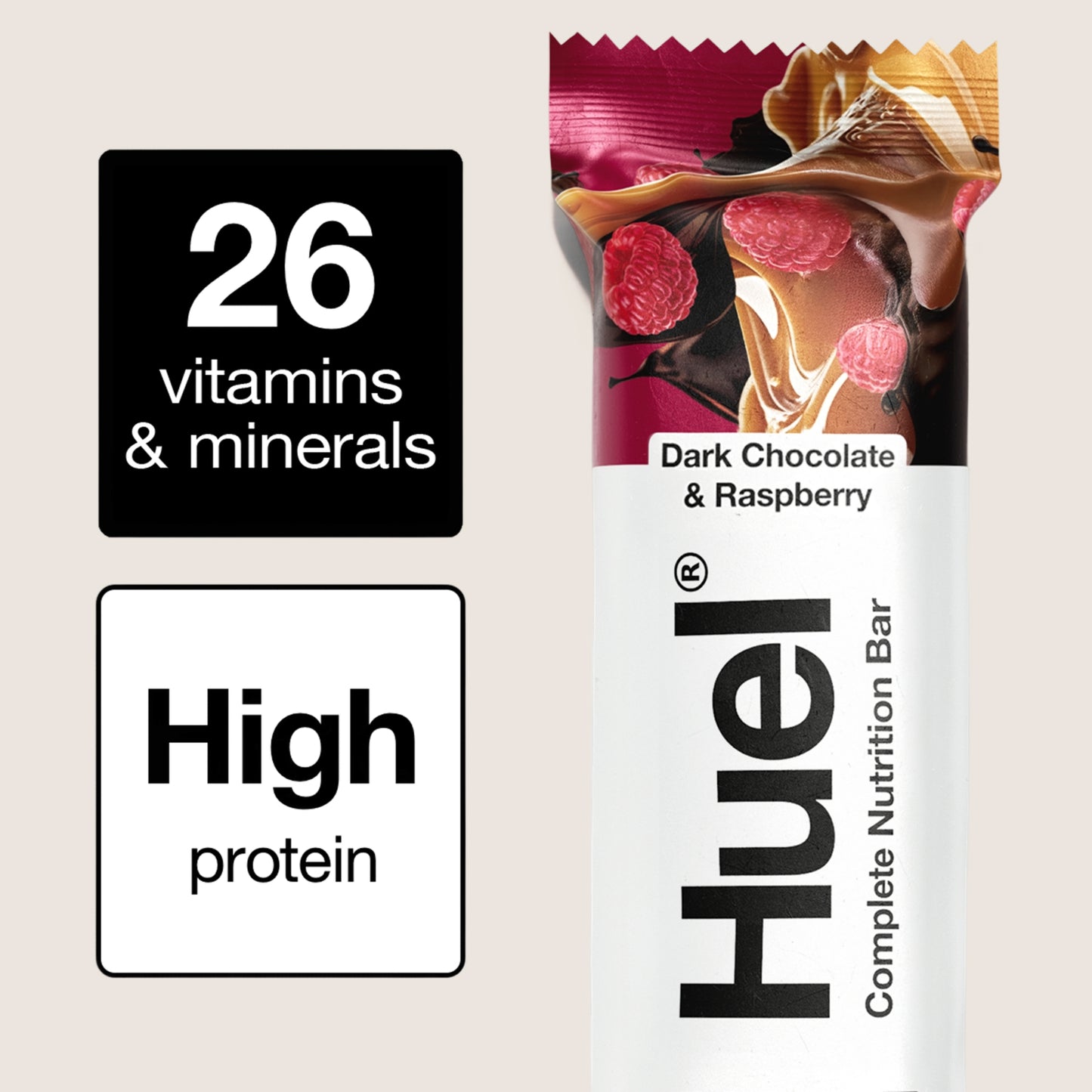 Huel Dark Chocolate & Raspberry Complete Nutrition Bar