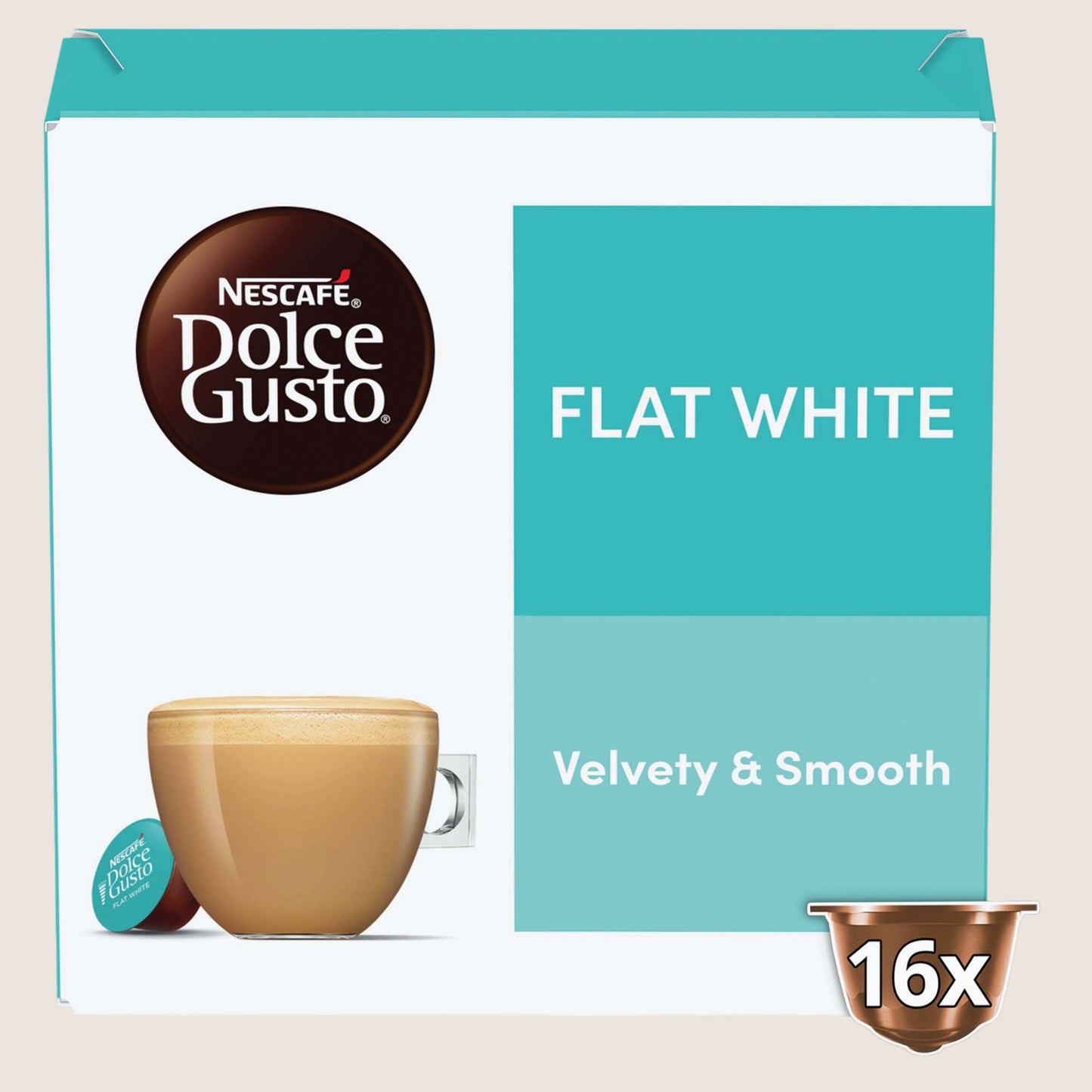 Nescafé Flat White Coffee Pods x16 No Artificial Additives