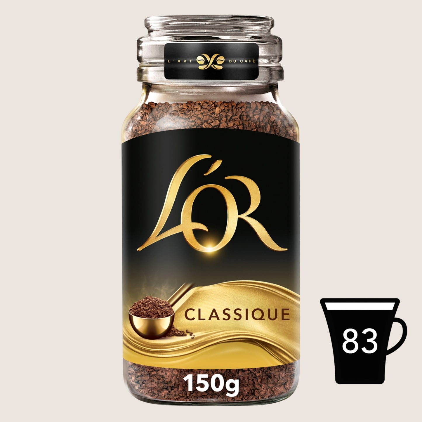 L'OR Classique Instant Coffee No Artificial Additives 150g