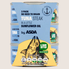 ASDA Tuna Steak in a Little Sunflower Oil High in Protein 3 x 110g