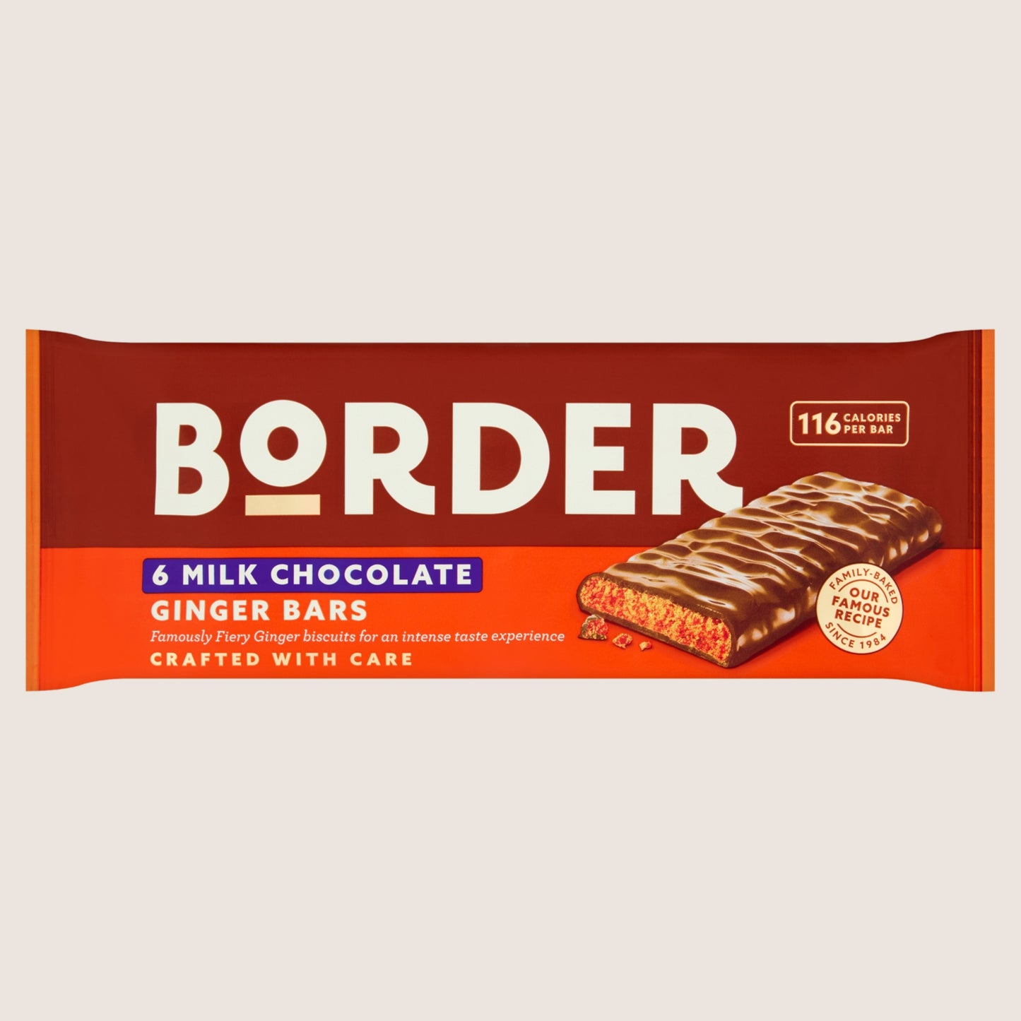 Border Milk Chocolate Ginger Bars Milk Chocolate 6 x 24g