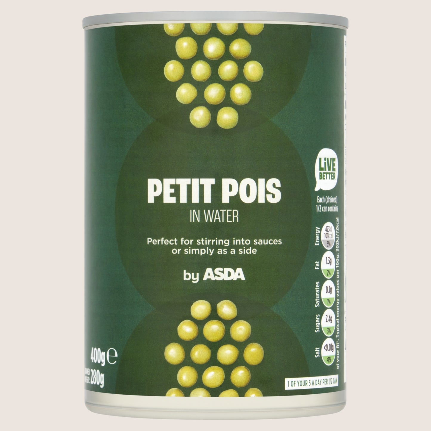ASDA Petit Pois in Water In Spring Water 400g