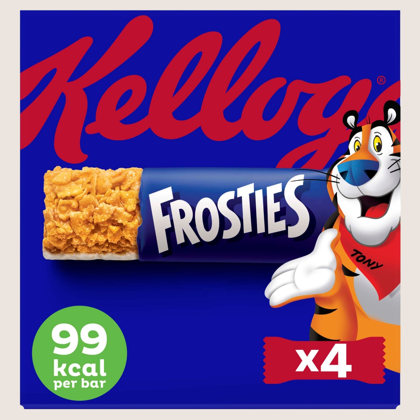 Kellogg's Frosties Cereal Breakfast Bar Vitamin Fortified 4x25g