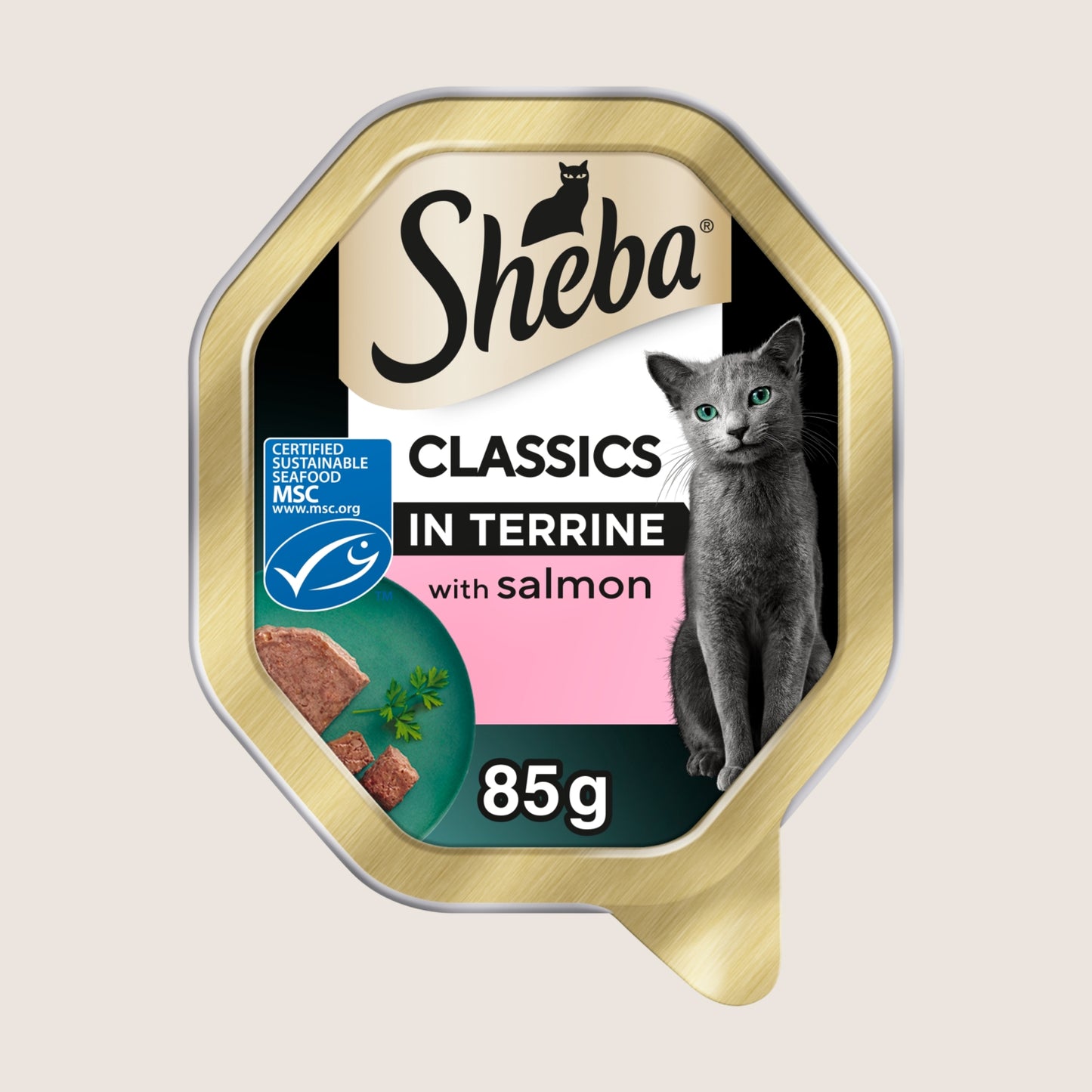 Sheba Classics Wet Cat Food Tray Salmon in Terrine Complete Nutrition 85g