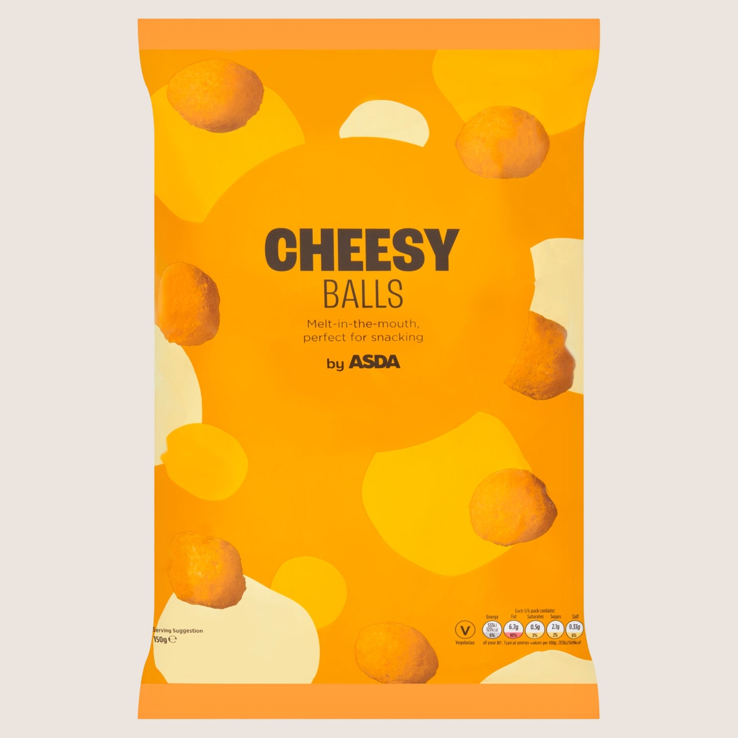 ASDA Cheesy Balls No Artificial Additives 150g