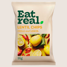 Eat Real Chilli & Lemon Lentil Chips Sharing Gluten Free 95g