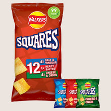 Walkers Squares Snacks Variety Crisps Multipack 12x22g