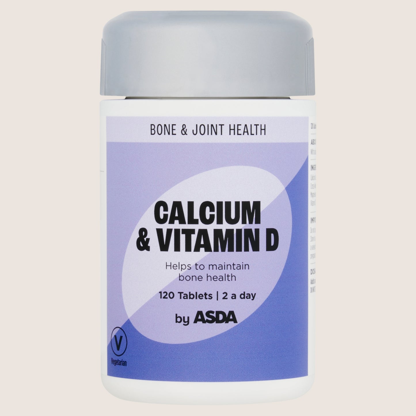 ASDA 2 a day Calcium & Vitamin D Bone & Teeth Health 120 Tablets