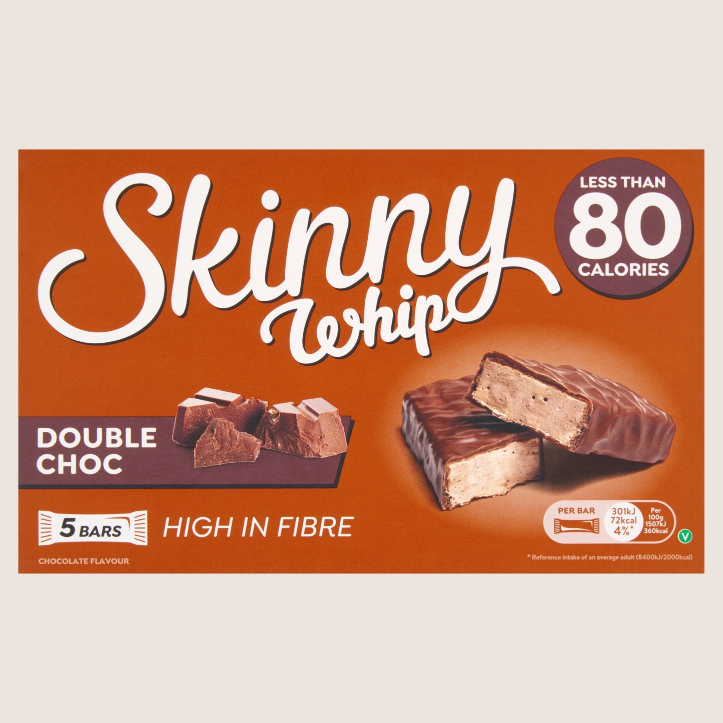 Skinny Whip Double Choc Bars 5 Pack 5 x 20g