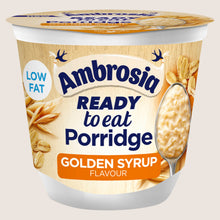 Ambrosia Ready to Eat Porridge Oat Cereal Pot Golden Syrup Vitamin Fortified 210g