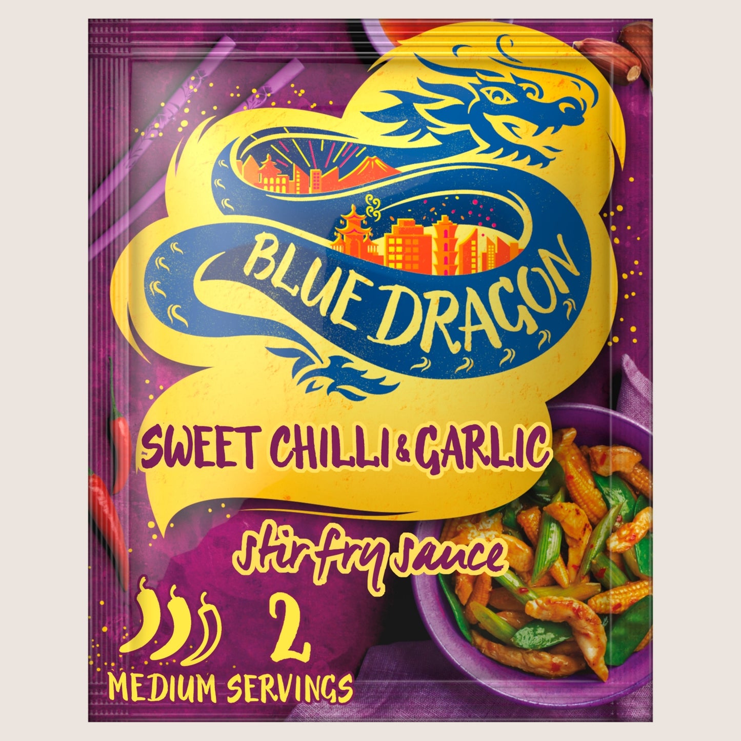 Blue Dragon Sweet Chilli & Garlic Stir Fry Sauce No Artificial Additives 120g
