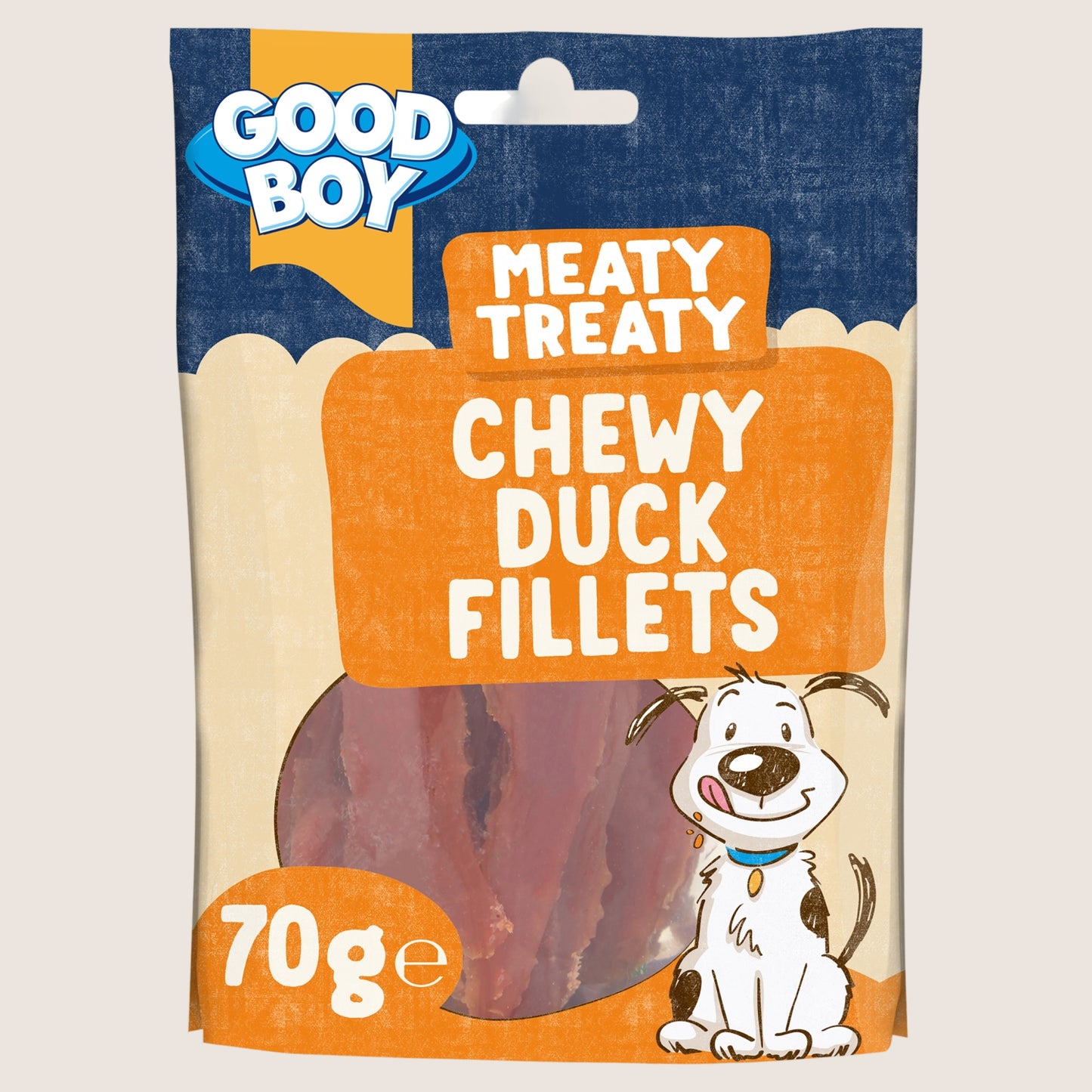 Good Boy Meaty Treaty Chewy Duck Fillets No Artificial Additives 70g