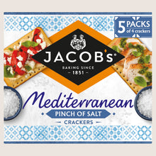 Jacob's Mediterranean Pinch of Salt Crackers Free From Artificial Additives 5 x 38g