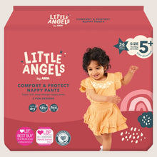 LITTLE ANGELS by ASDA Comfort & Protect Size 5+ 14- 36 Nappy Pants Size 5 20kg