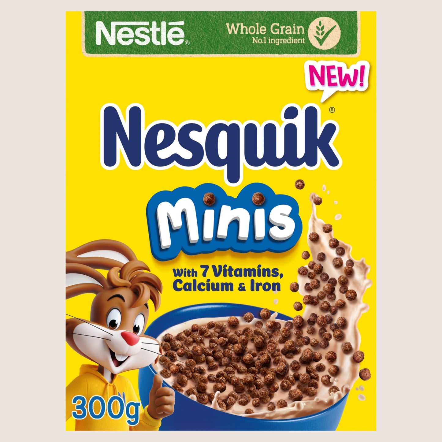 Nestlé Nesquik Chocolate Minis Breakfast Cereal Vitamin Fortified 300g