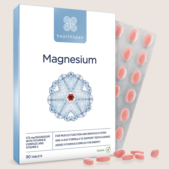 Healthspan Magnesium 375mg Vegan Friendly 90 tablets
