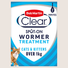 Bob Martin Wormer Spot-On Solution for Cats & Kittens Praziquantel 20mg For Growing Pets 2 x 0.5ml