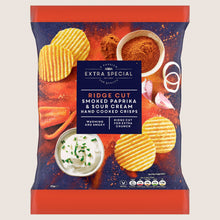 ASDA Extra Special Extra Special Ridge Cut Smoked Paprika & Sour Cream Hand Cooked Crisps No Artificial Additives 125g