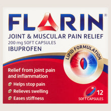 Flarin Joint and Muscular Pain Relief 200mg Soft Capsules 12 Soft Capsules