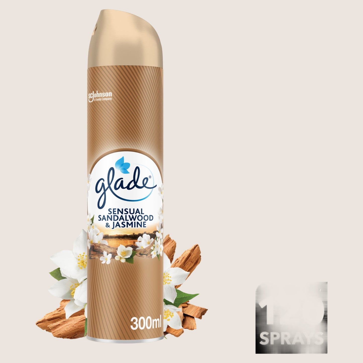 Glade Aerosol Air Freshener Sandalwood & Jasmine 300ml
