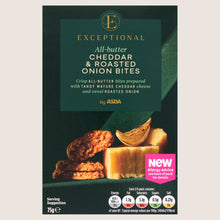 Exceptional By Asda Exceptional by All-Butter Cheddar & Roasted Onion Bites Free From Artificial Additives 75g