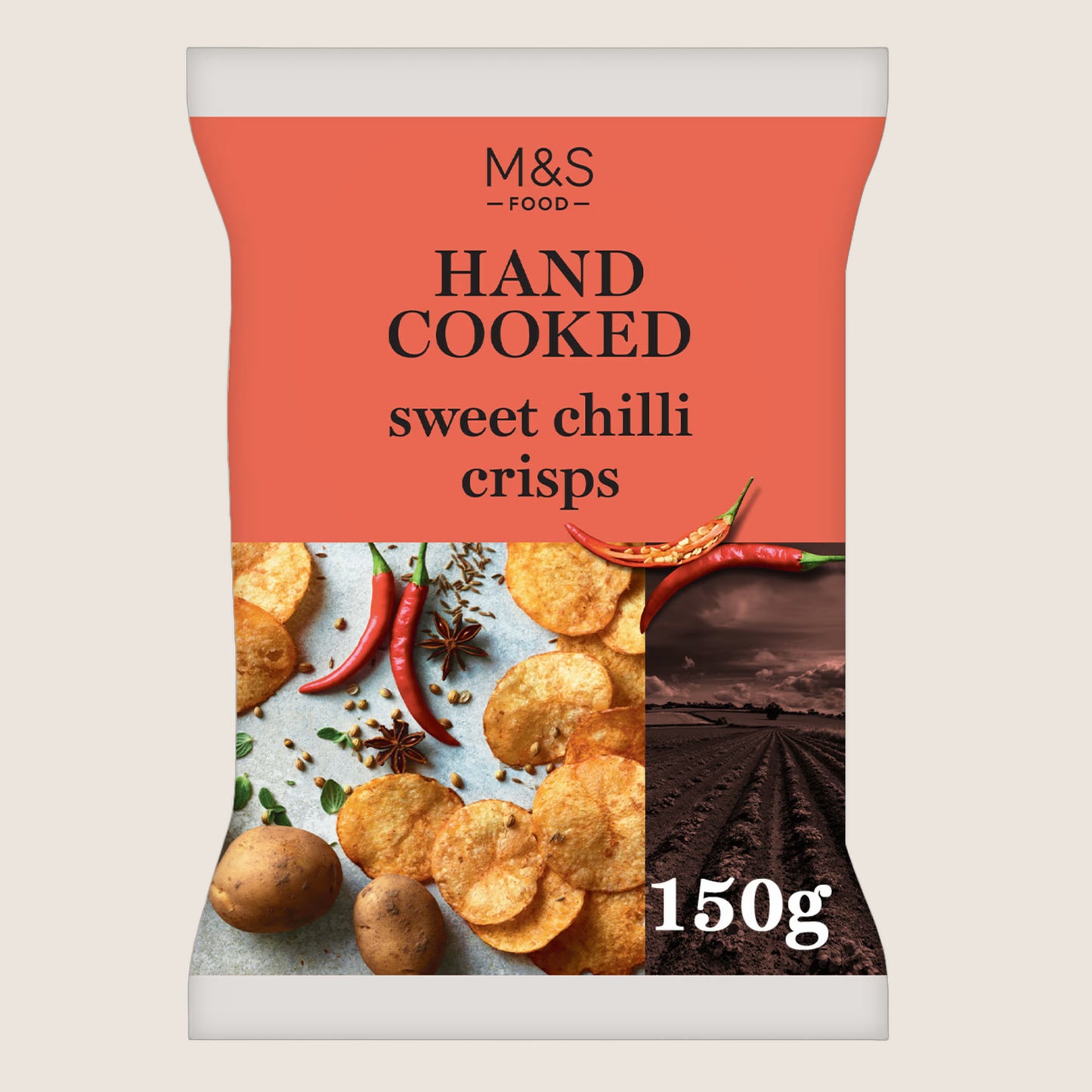 M&S Hand Cooked Sweet Chill Crisps 150 g