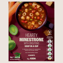 ASDA Hearty Minestrone with Croutons Soup in a Cup No Artificial Additives 4x23.5g