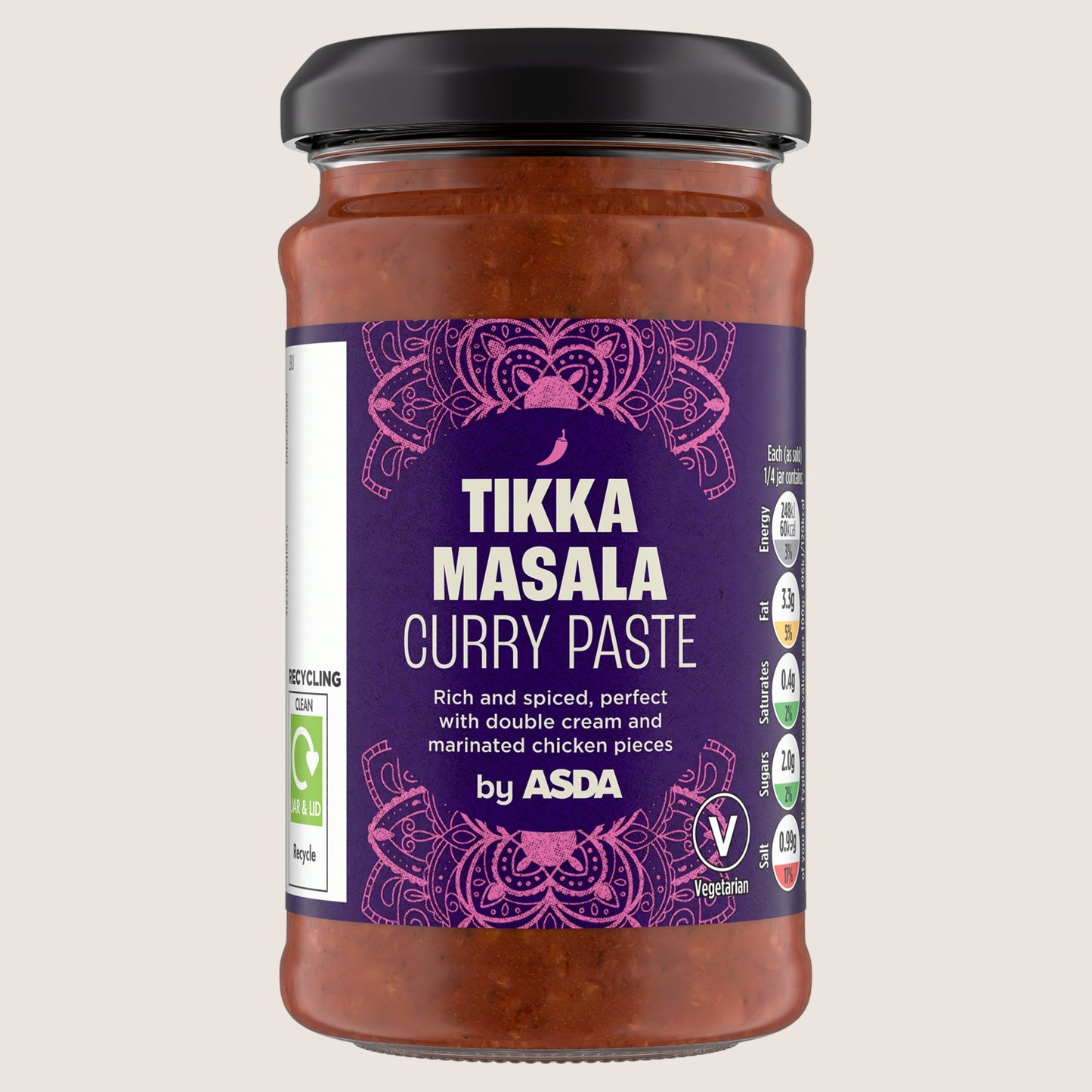 Cook by ASDA Tikka Masala Curry Paste No Artificial Additives 200g