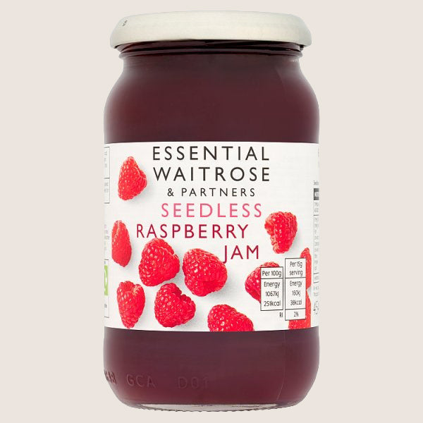 Waitrose Seedless Raspberry Jam Everyday Flavour 454G