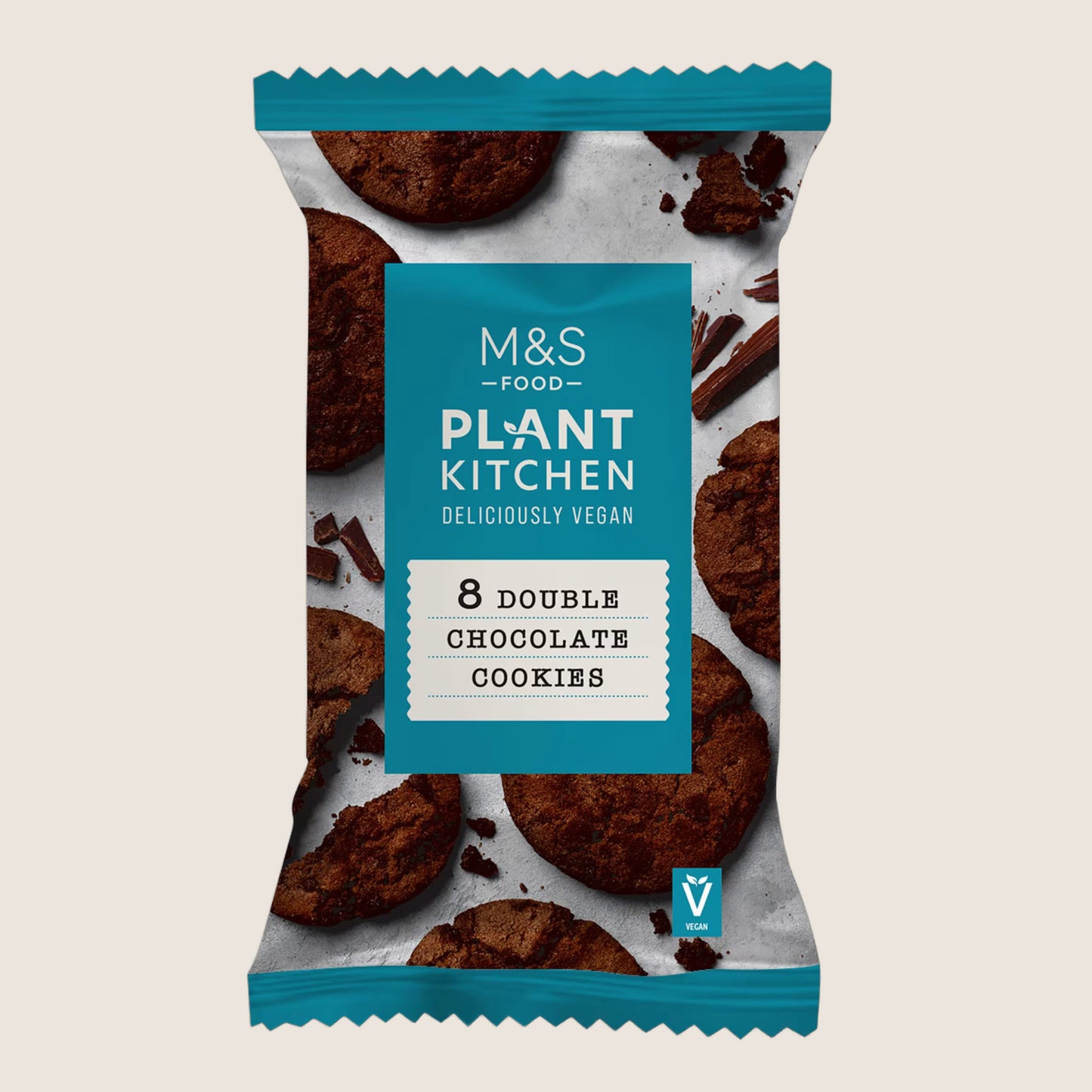 M&S 8 Double Chocolate Cookies Real Chocolate 200 g