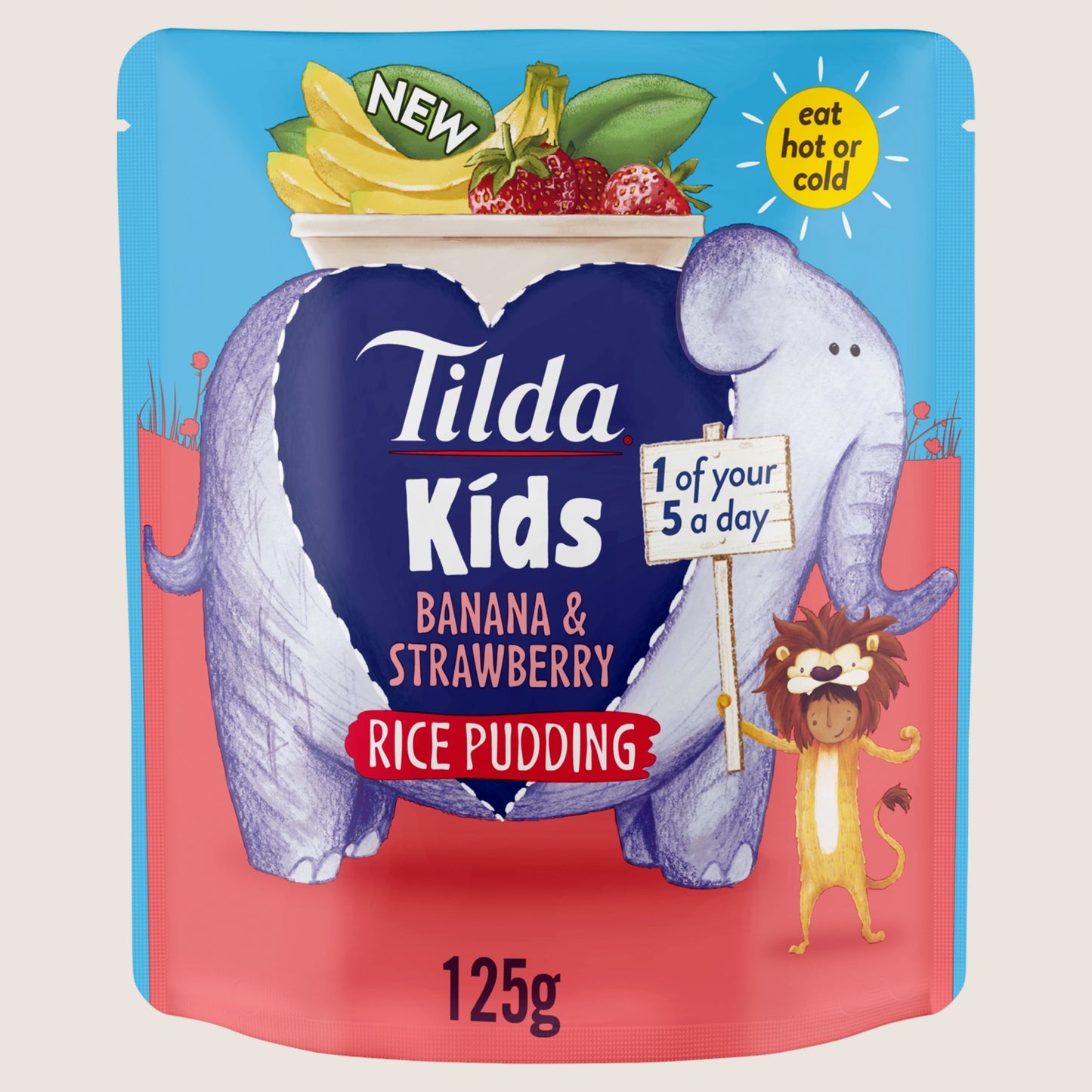 Tilda Kids Banana & Strawberry Rice Pudding Gentle Formula 125g