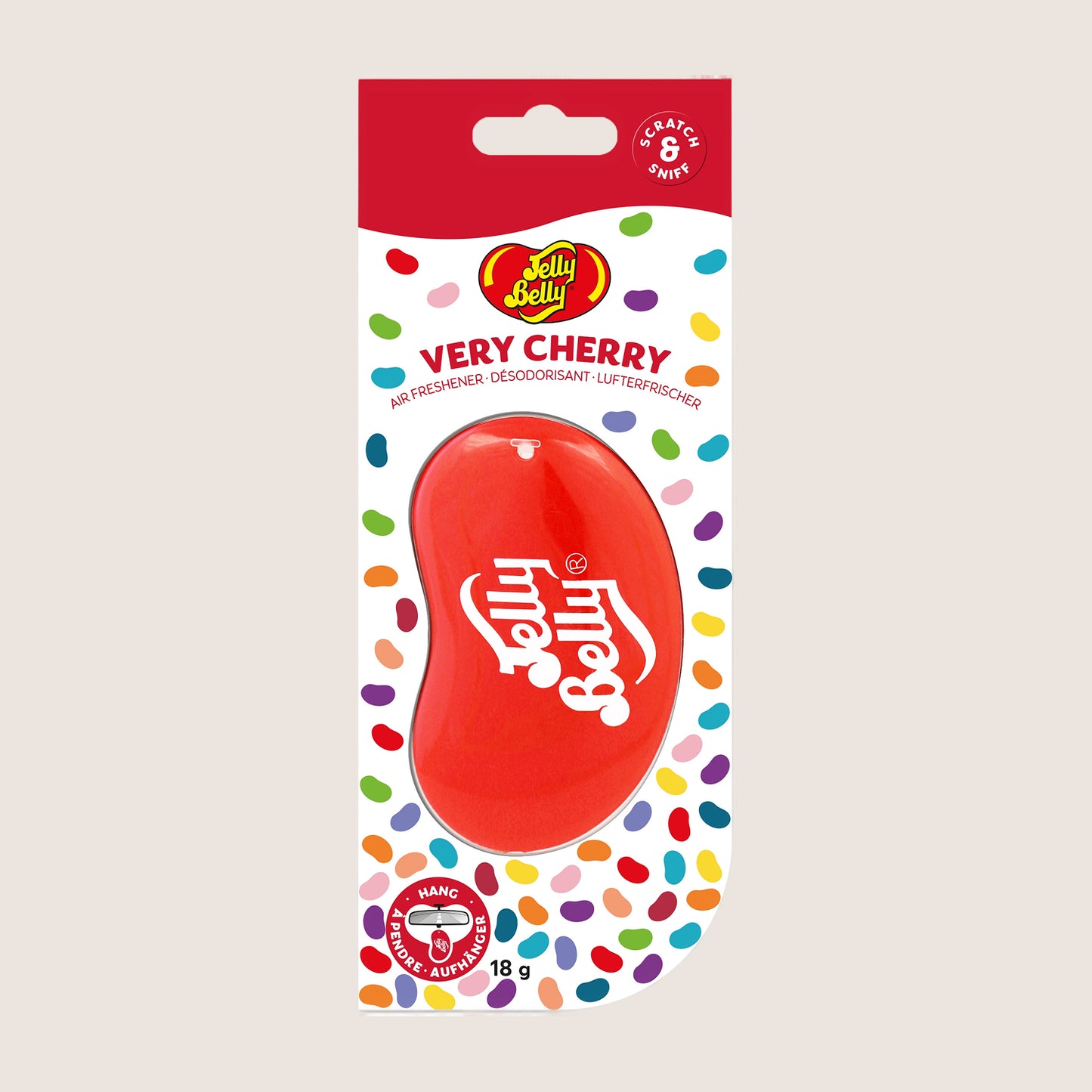 Jelly Belly 3D Hanging Air Freshener Very Cherry