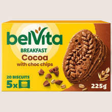 Belvita Chocolate Chip Cereal Biscuit Snack Bars Multipack Wholegrain 225g