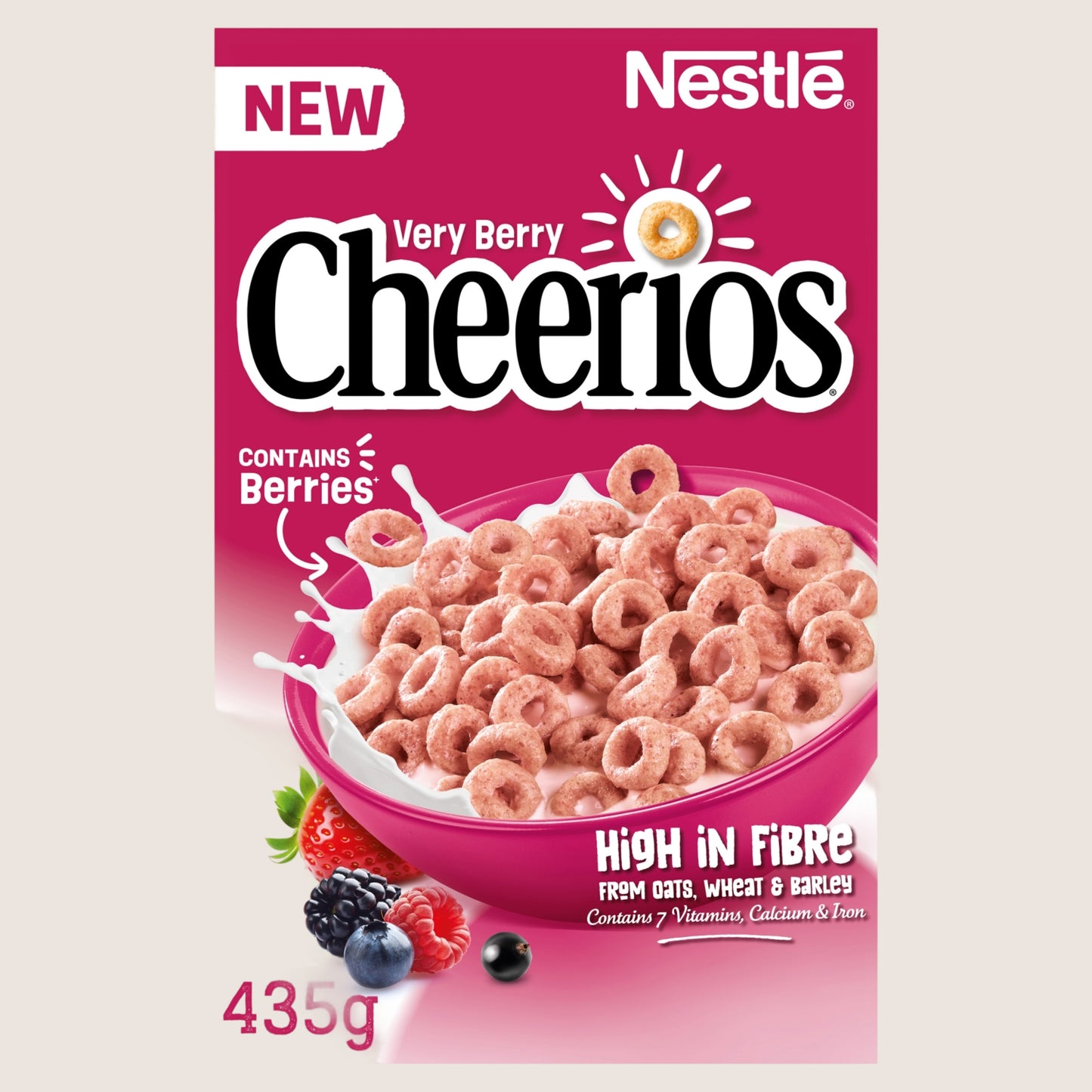 Nestlé Very Berry Multigrain Hoop Breakfast Cereal Multigrain 435g