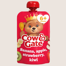 Cow & Gate Fruit Pouch Banana Apple Strawberry & Kiwi Baby Food Snack, 6+ Months 6 Months Plus 100g