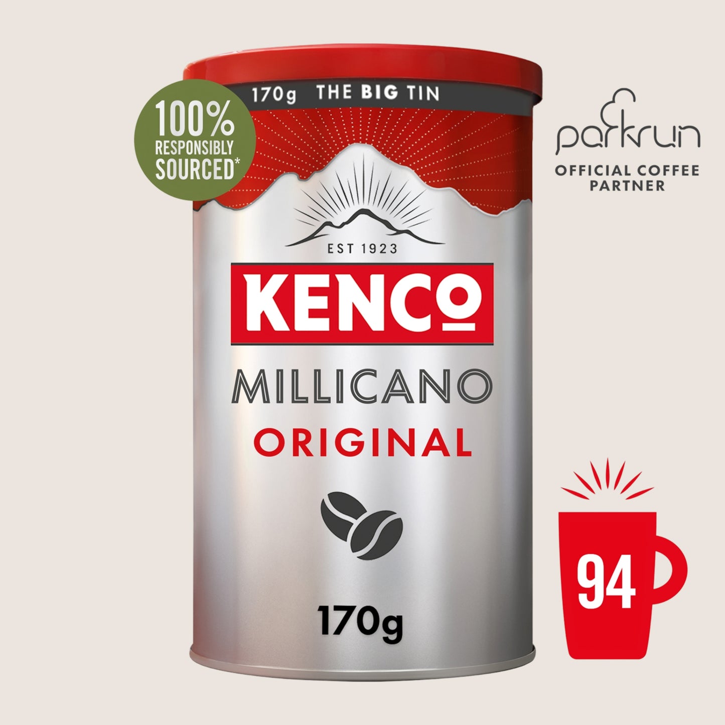 Kenco Millicano Original Instant Coffee No Artificial Additives 170g