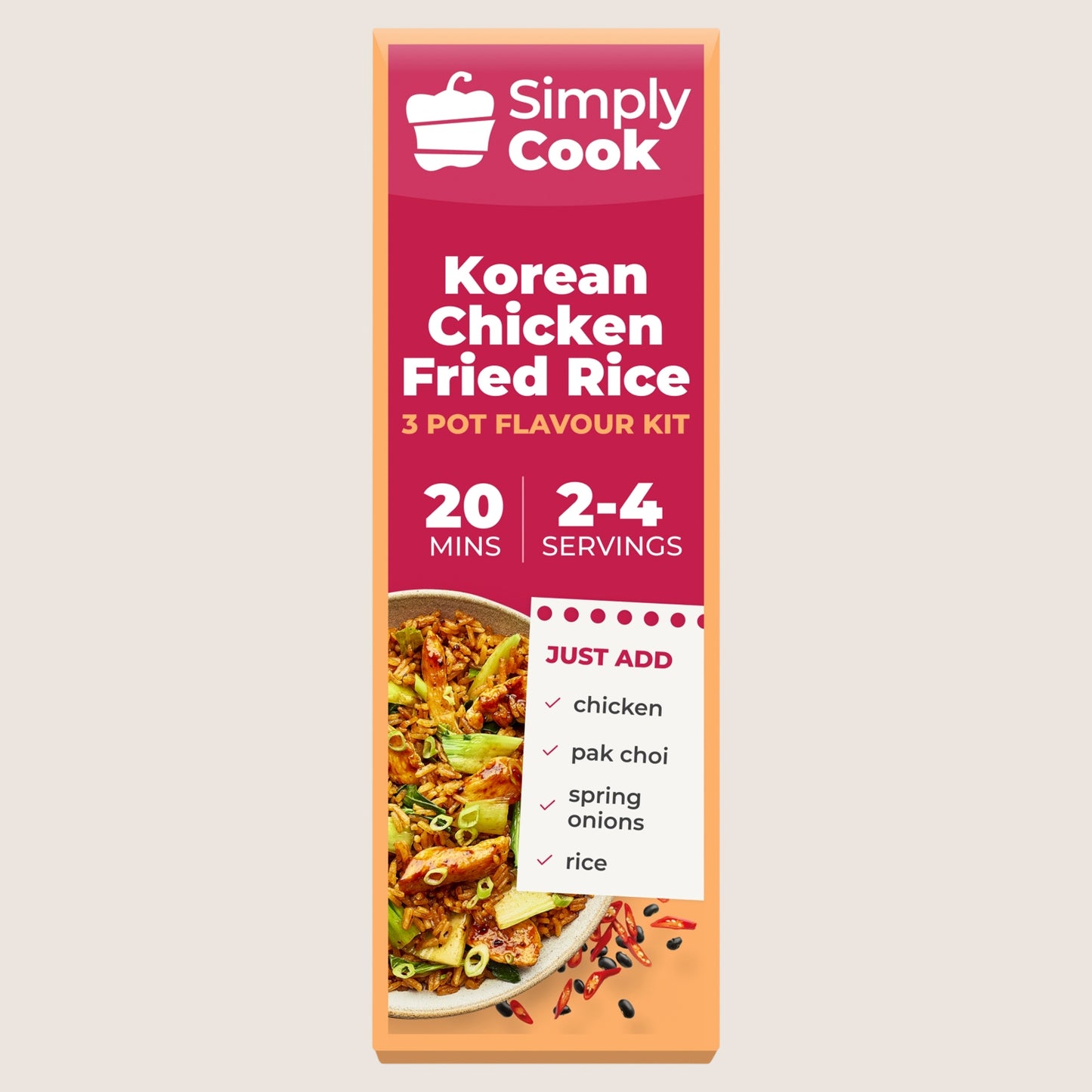 Simply Cook Korean Fried Rice Recipe Kit No Artificial Additives 70g