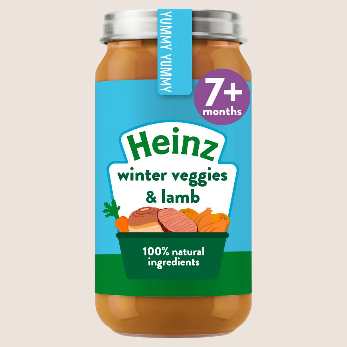 Heinz Winter Veggies & Lamb Baby Food Jar No Artificial Additives 200g
