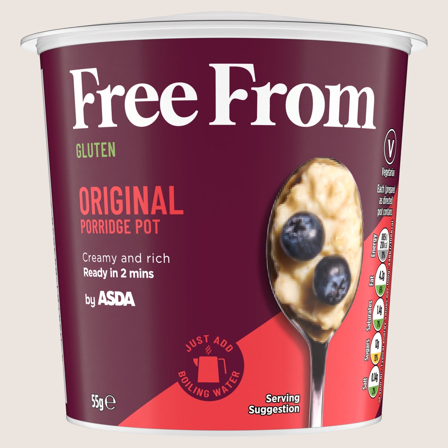 ASDA Free From Free From Original Porridge Pot Gluten Free 55g