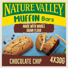 Nature Valley Cereal Bars Muffin Bars Chocolate Chip Vitamin Fortified 4x30g
