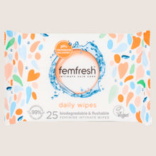 Femfresh Biodegradable & Flushable Feminine Intimate Wipes 25 Pack