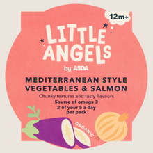 LITTLE ANGELS by ASDA Organic Mediterranean Style Vegetables & Salmon 12m+ 200g