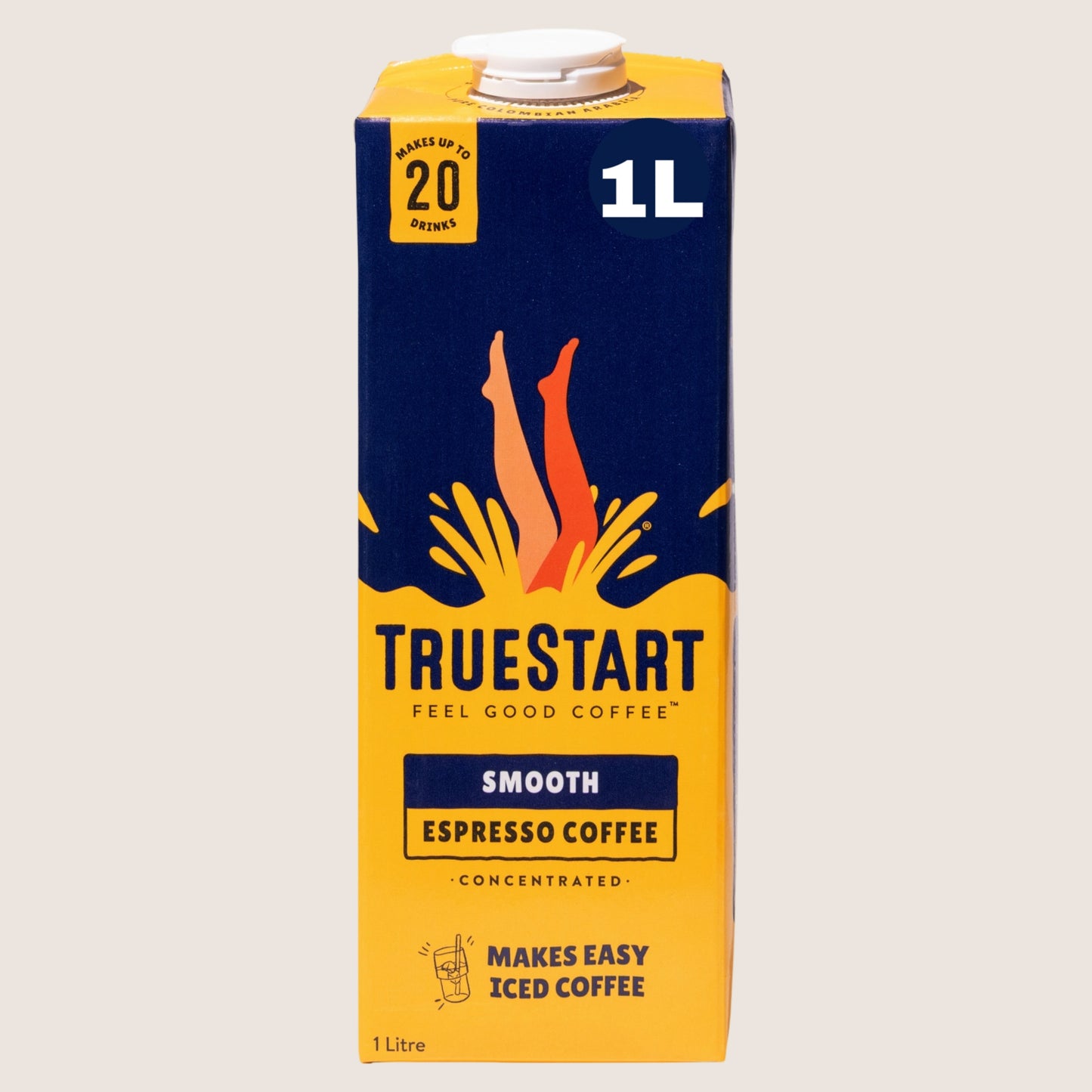 TrueStart Smooth Espresso Coffee Concentrated 1 Litre Smooth Blend