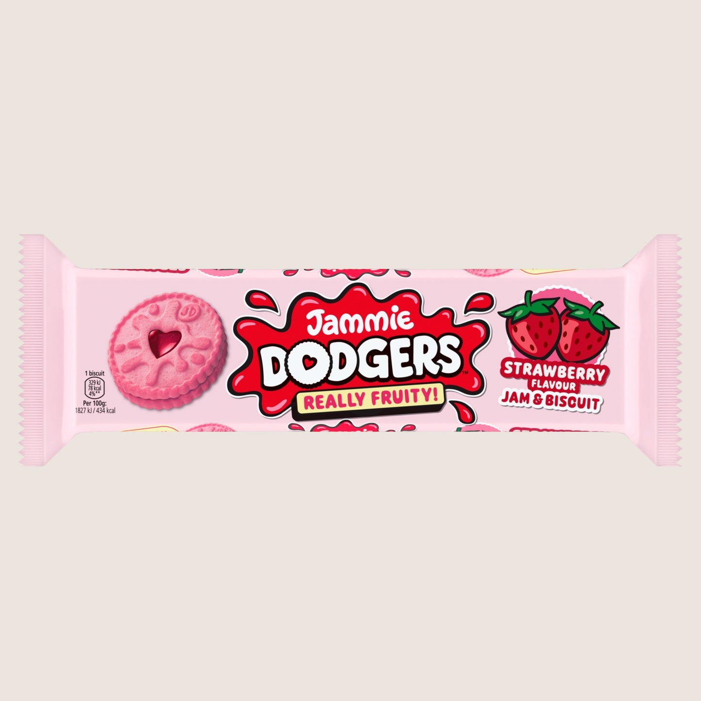 Jammie Dodgers Strawberry Flavour Jam & Biscuit Free From Artificial Additives 140g