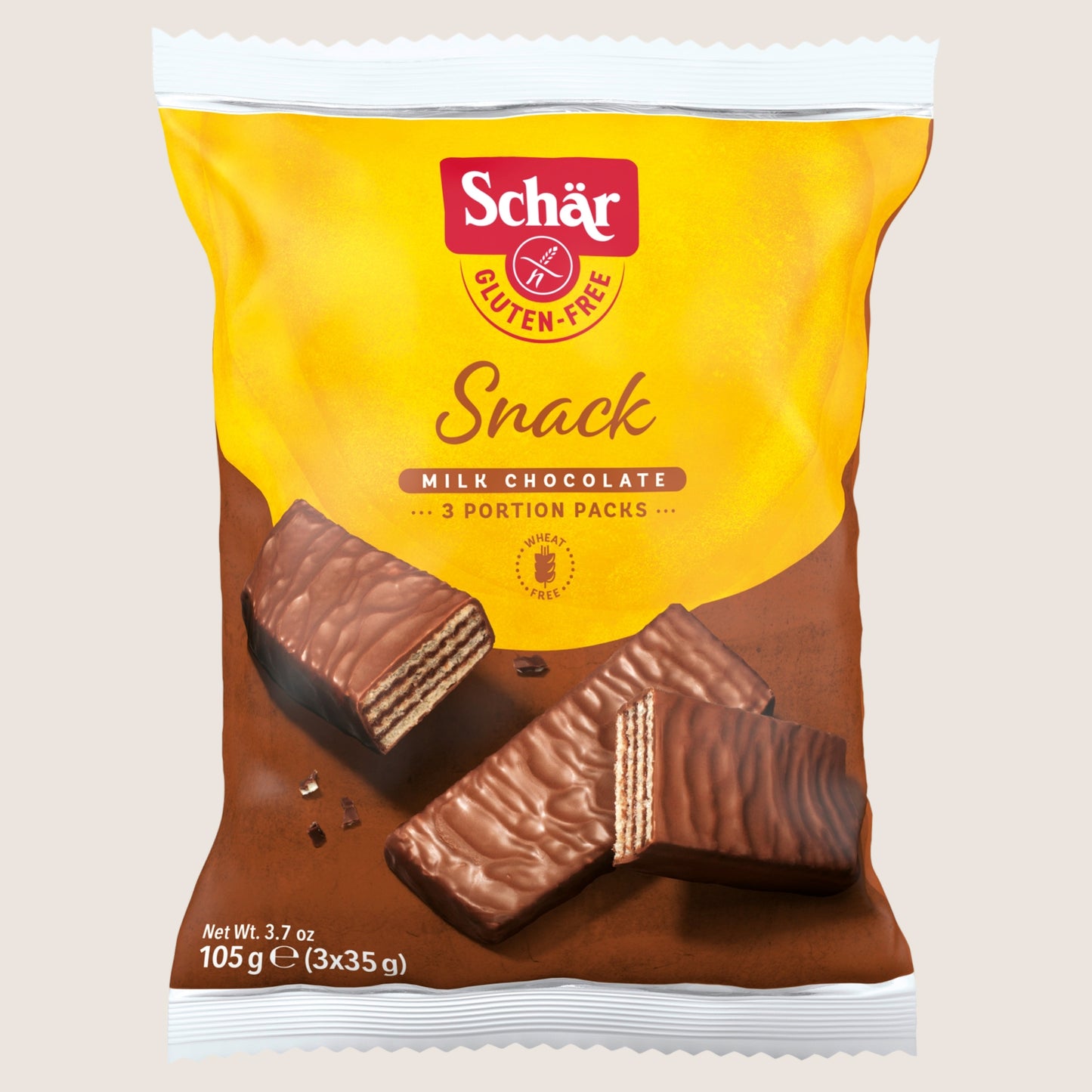 Schar Gluten-Free Snack Bar Milk Chocolate Gluten Free 3 x 35g