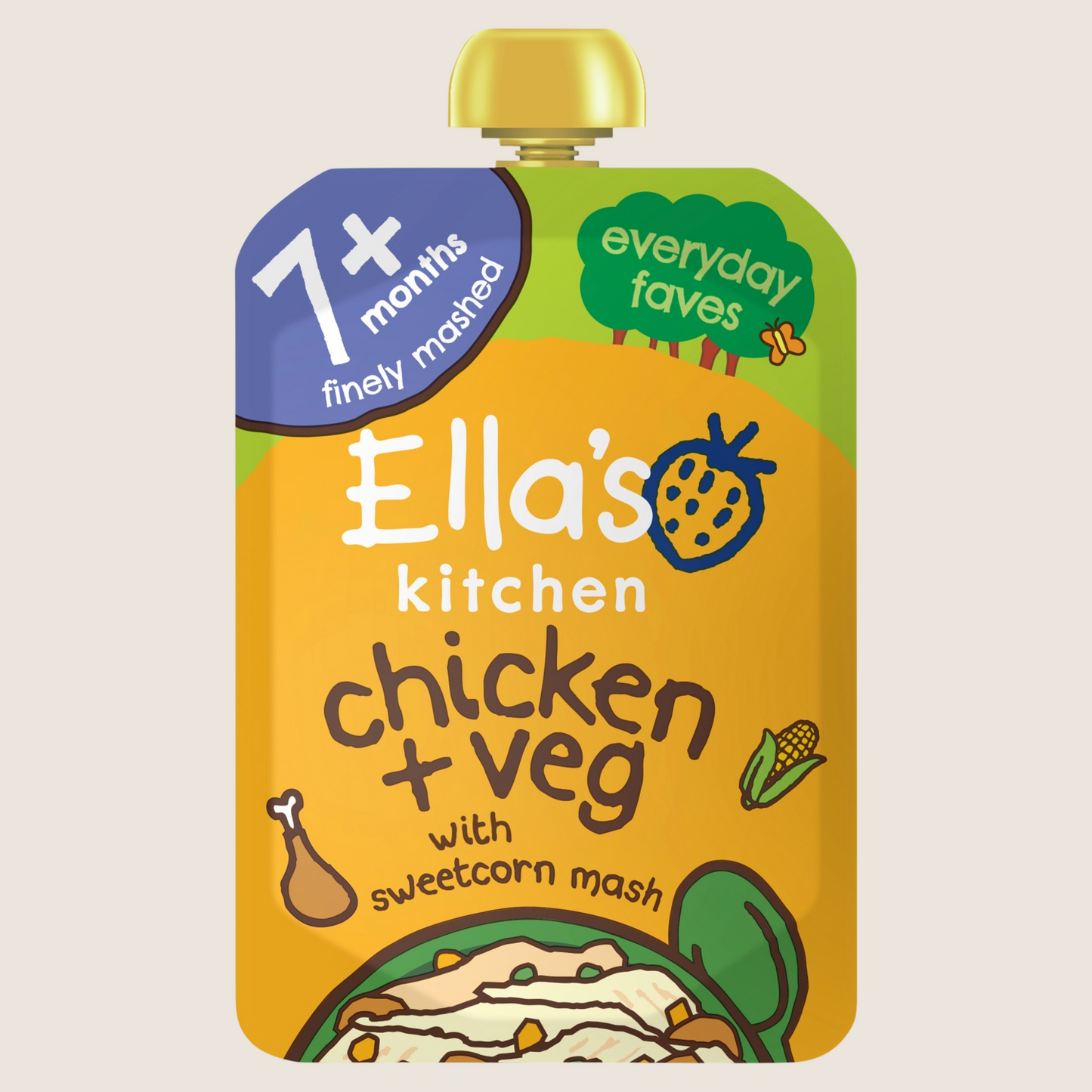 Ella's Kitchen Organic Chicken and Veg Baby Pouch 7+ Months 130g